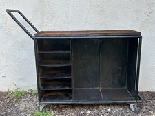 Vintage Rustic Industrial Welding Cart Work Tool Bench BBQ Rolling Heavy Table