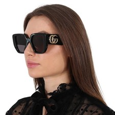 Gucci Grey Geometric Ladies Sunglasses GG0956S 003 54 GG0956S 003 54