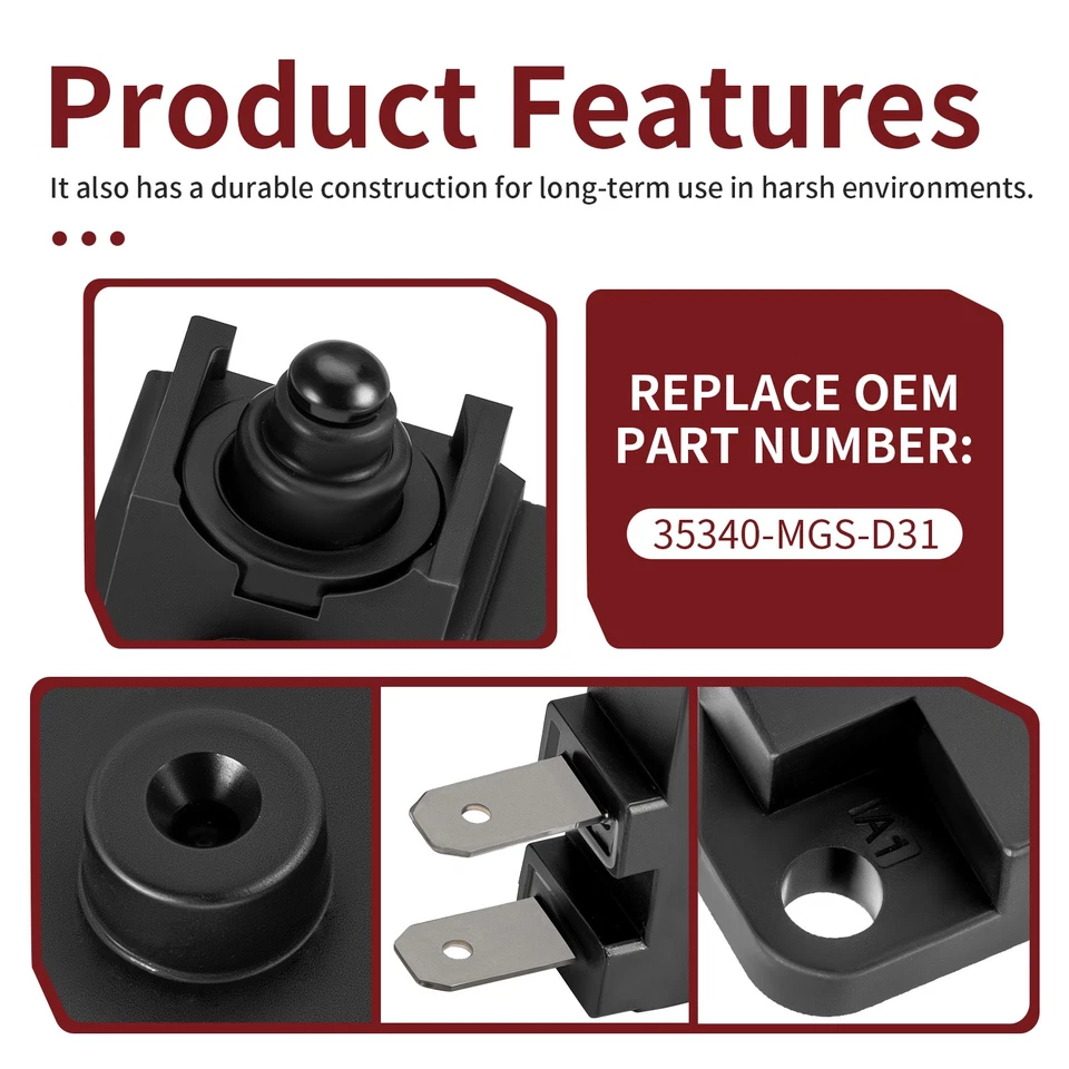 Interruptor de luz de freno delantero para Honda CRF250L CRF300L CRF450L CRF450RL CRF1000 Foto 3 de 4