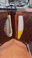 medium wallet unisex all leather 6 pockets rfid protected, handmade USA