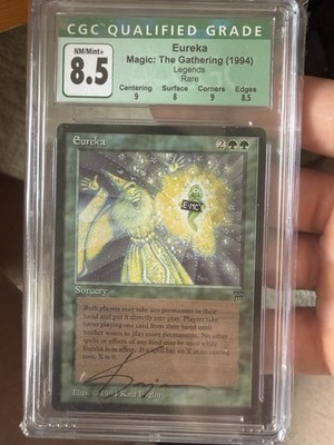 Eureka NM/ Mint+ 8.5 Magic: The Gathering 1994) Legends Rare Kaja Signed