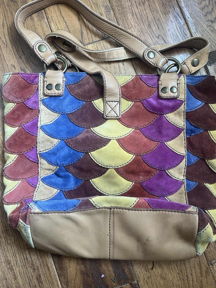 Lucky Brand Scallopet Multi Color Handbag Hobo Bag Lucky Handbags