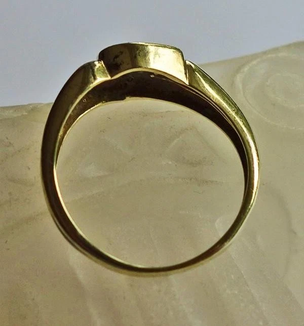 *Ring mit Peridot in aus 8 Kt 333 Gelbgold Tropfen Damen Ringe Gr.52 - Bild 4 von 4