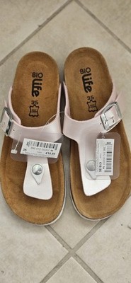 Mädchen 35 Echt Leder Bio Life Sommer Sandalen Zehentrenner Rosa Sehr Guter Zust