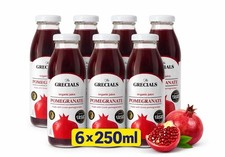 The Grecials Pomegranate 100% organic natural juice | 250ml x 6