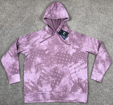Under Armor Sweatshirt Womens XL Purple Freedom Hoodie American Flag Lounge NEW