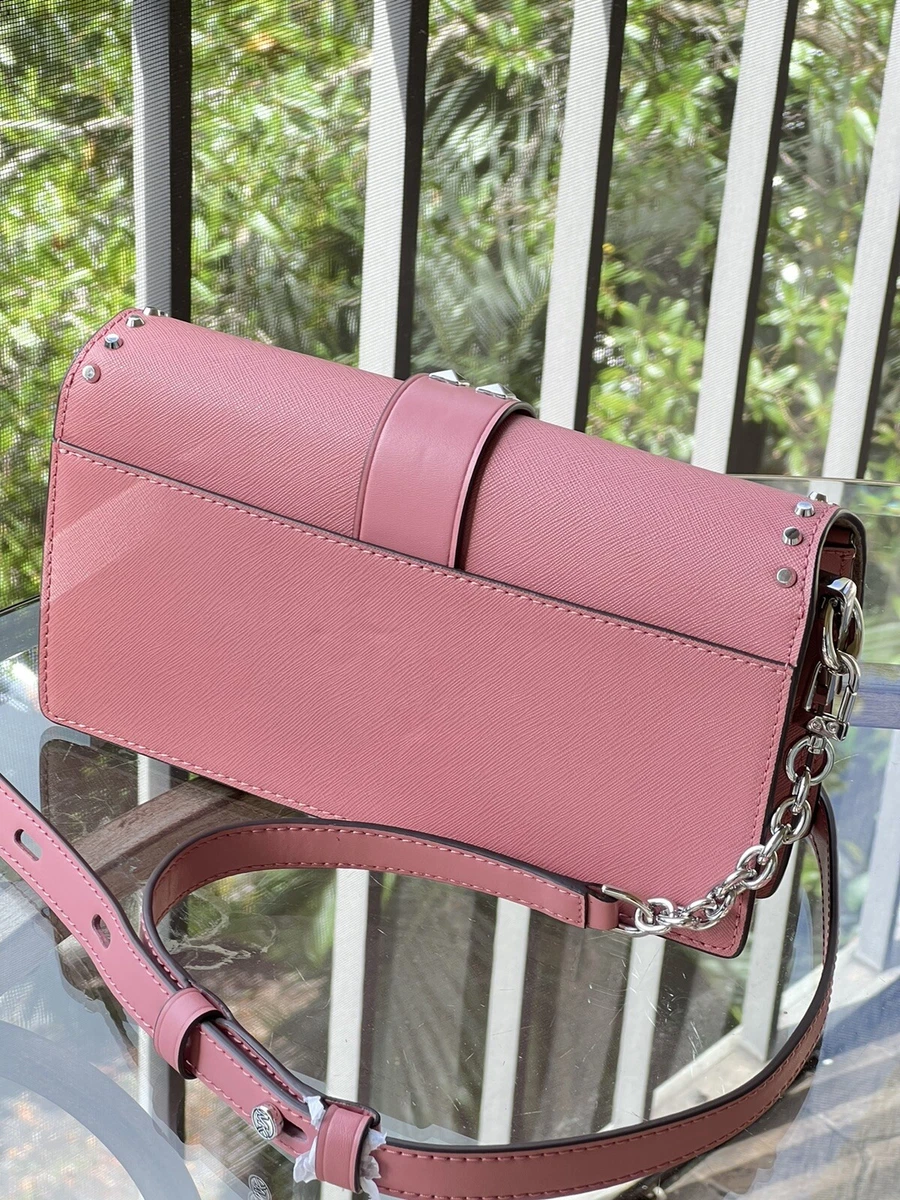 Michael Kors Small Greenwich Saffiano Leather Crossbody in Pink