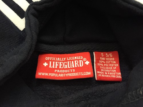 New Lifeguard Outer Banks Beach Toddler Hoodie Sweatshirt Blue Small 5-6 - Picture 4 of 6