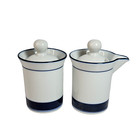Dansk International Designs Concerto Cream and Sugar Allegro Blue Stripe- Japan