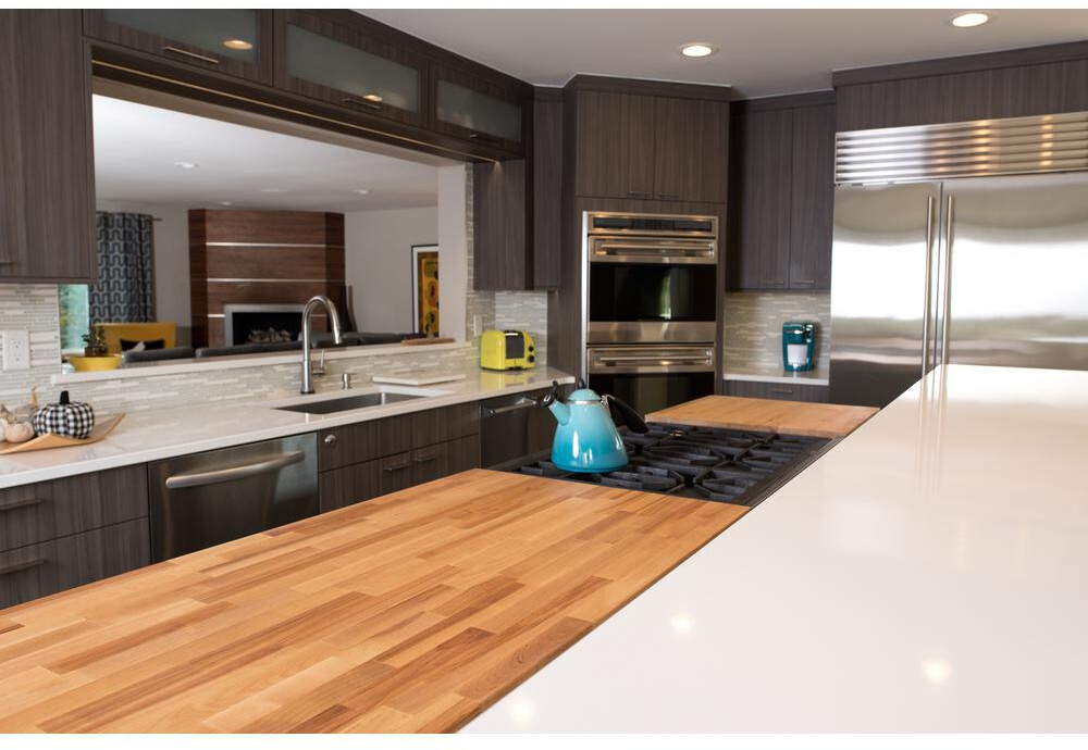 Kitchen Wood Butcher Block Countertop Unfinished Birch 36x36x1.5