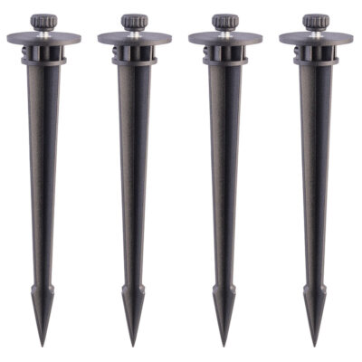 Luminea 4er-Set Universal-Erdspieß für Wandfluter, 5 mm Gewinde-Durchmesser