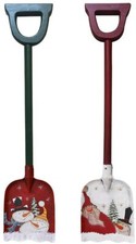 Snow Shovel for Kids Christmas Decoration Set of 2Metal Shovel Wood Handle 23x5"