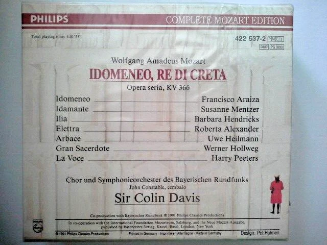 Die vollständige Mozart-Edition Vol. 37 (Idomeneo) von Men... | CD | - Bild 2 von 2