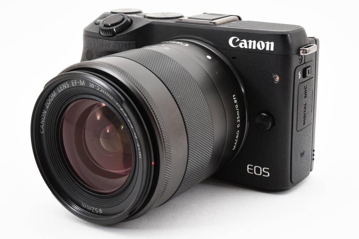 Canon Mirrorless SLR Camera EOS M3 Lens Kit (Black) EOSM3BK