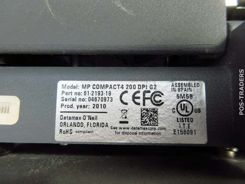 DATAMAX MP Compact4 G2 645130 REWINDER Thermal USB Label Printer NO PH LEVER - Bild 4 von 4