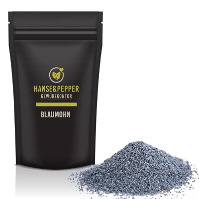 500g Blaumohn ganz Backmohn Blau Mohn Körner Natur Spitzenqualität - Pro Serie