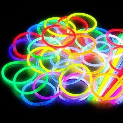 100 Pulseras Collares + Conectores de Pulsera Neón 8 Colores Mezcla 6H - Imagen 11 de 12