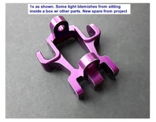 1x Duratrax Aluminum Front Hub Carrier Purple Alloy Warhead EVO Monster Jam New