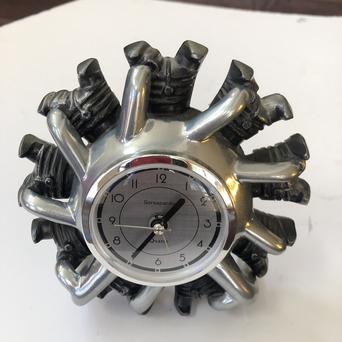 Sasparilla Designs Art Deco Revival Radial Engine Quartz Clock