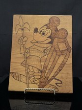 Handmade Mickey Mouse Ivanhoe Wooden Plaque Decor Nursery