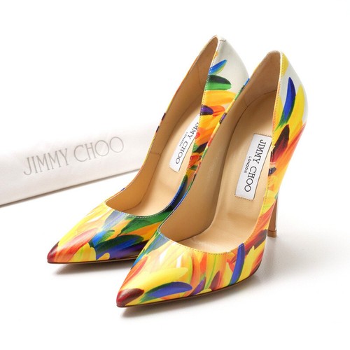 Mint JIMMY CHOO Anouk Pumps pumps Size 38 feather print shoes Made in Italy ...
