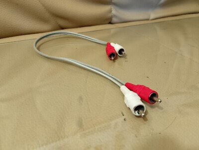 Cinch Stereo Audio Kabel 2 x RCA Male auf 2 x RCA Male grau 40 cm