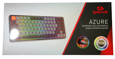 Redragon Azure 75% Mechanical Keyboard, Red Switches (K652GG-RGB