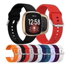 For Fitbit Versa 3/4Sense2 Replacement Slim Silicone Sport Watch Band Soft Strap