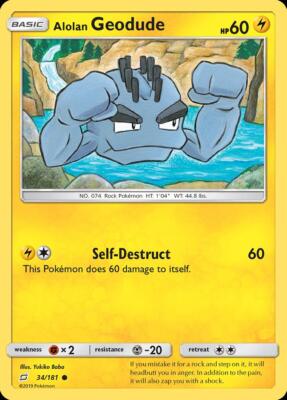 Pokemon Alolan Geodude (34/206) Team Up LP | eBay