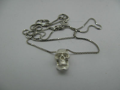 VENETIAN MODEL NECKLACE 50 CM WITH SKULL PENDANT SILVER 925°°° 