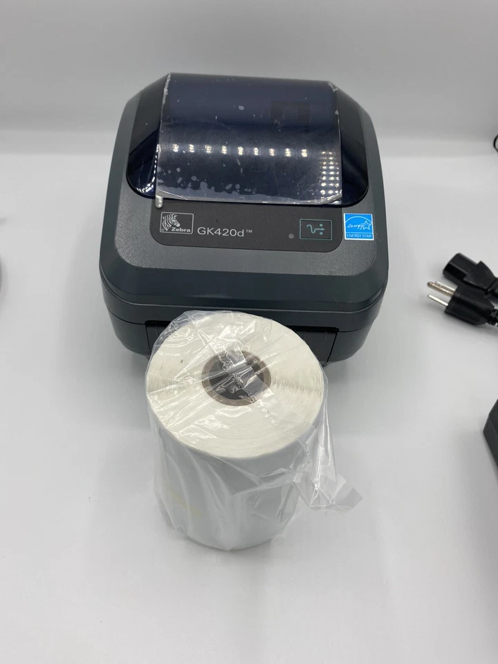 Zebra GK420D Thermal Label Printer w USB/Ethernet w Free Labels&Cables REFURB - Image 3 of 4