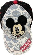 Disney Mickey Mouse Snapback Hat Youth - Boys - Grade School - Black Red Grey