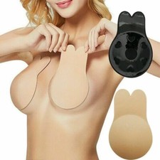 Invisible Silicone Strapless Bra Push Up Adhesive Rabbit Lift Up Stick On Bra UK