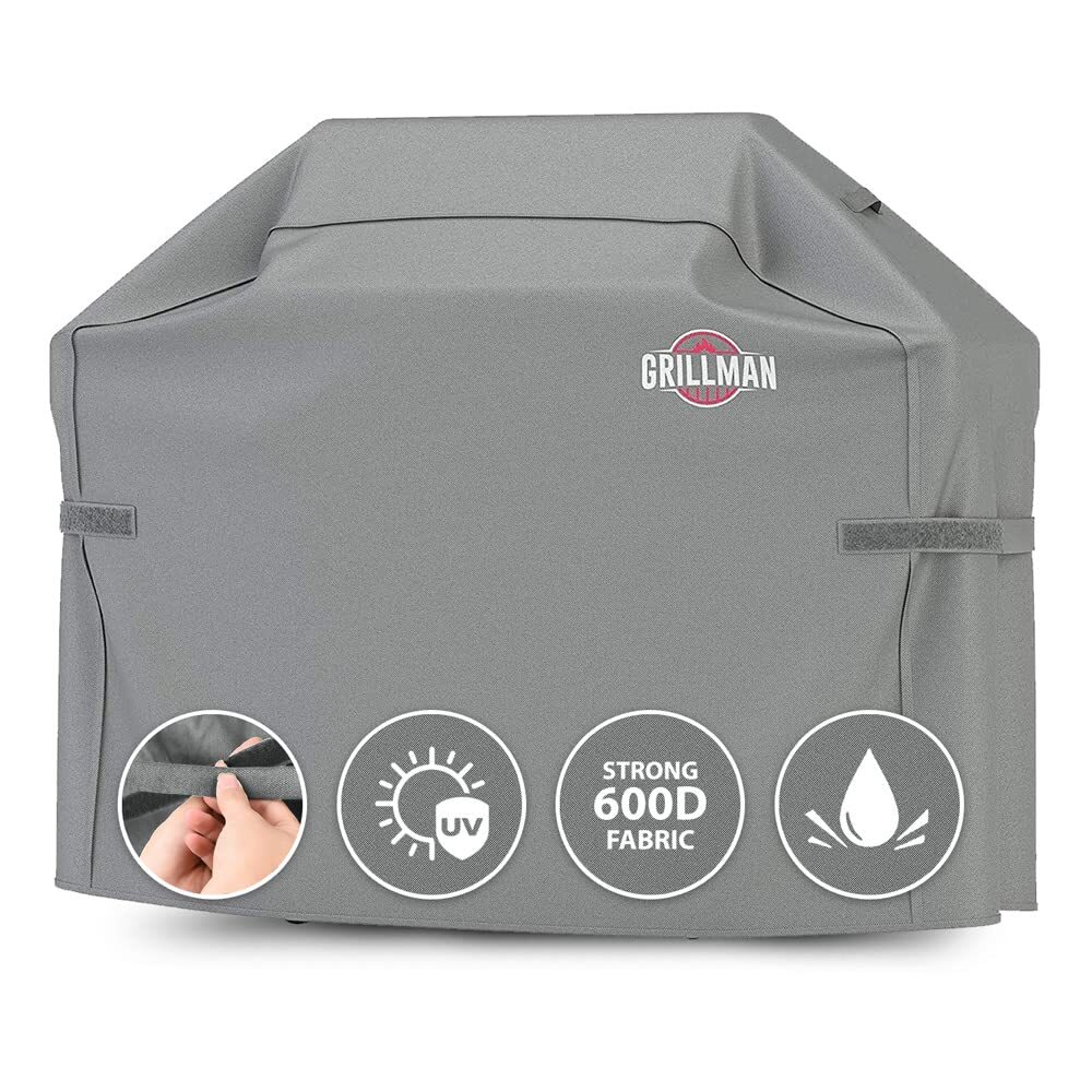 Gray Waterproof Heavy Duty Grill Smoker Cover 60L X 28W X 44