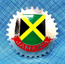 Jamaica Belt Buckle Colorful Enameled Silver Tone Metal Vtg Artifakt   .TWY089