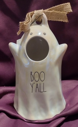 RAE DUNN - BOO Y ALL - Luster Ghost voliera in ceramica - NUOVO - Foto 1 di 8
