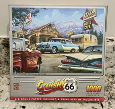 MasterPieces Cruisin Route 66 On the Road Again Classic Cars 1000 Piece Puzzle