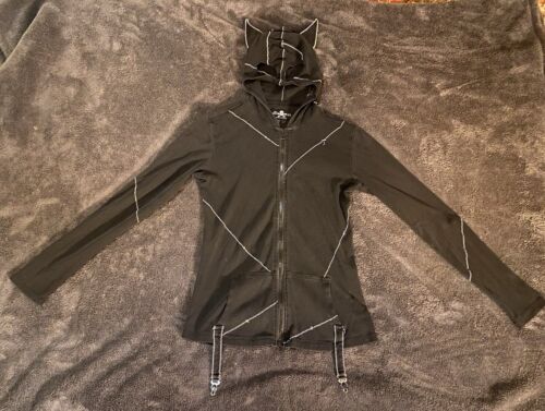 Royal Bones Daang Goodman Hoodie Sweatshirt Women S Cat Hooded Goth Grunge Punk