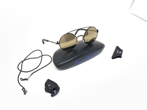 VINTAGE Julbo Dolomite Francia Ghiacciaio Occhiali da sole in pelle  alpinismo \