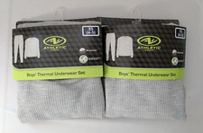 Boys Thermal Underwear Set Athletic Works Lot of 2 Size XS 4/5 BRAND NEW grey