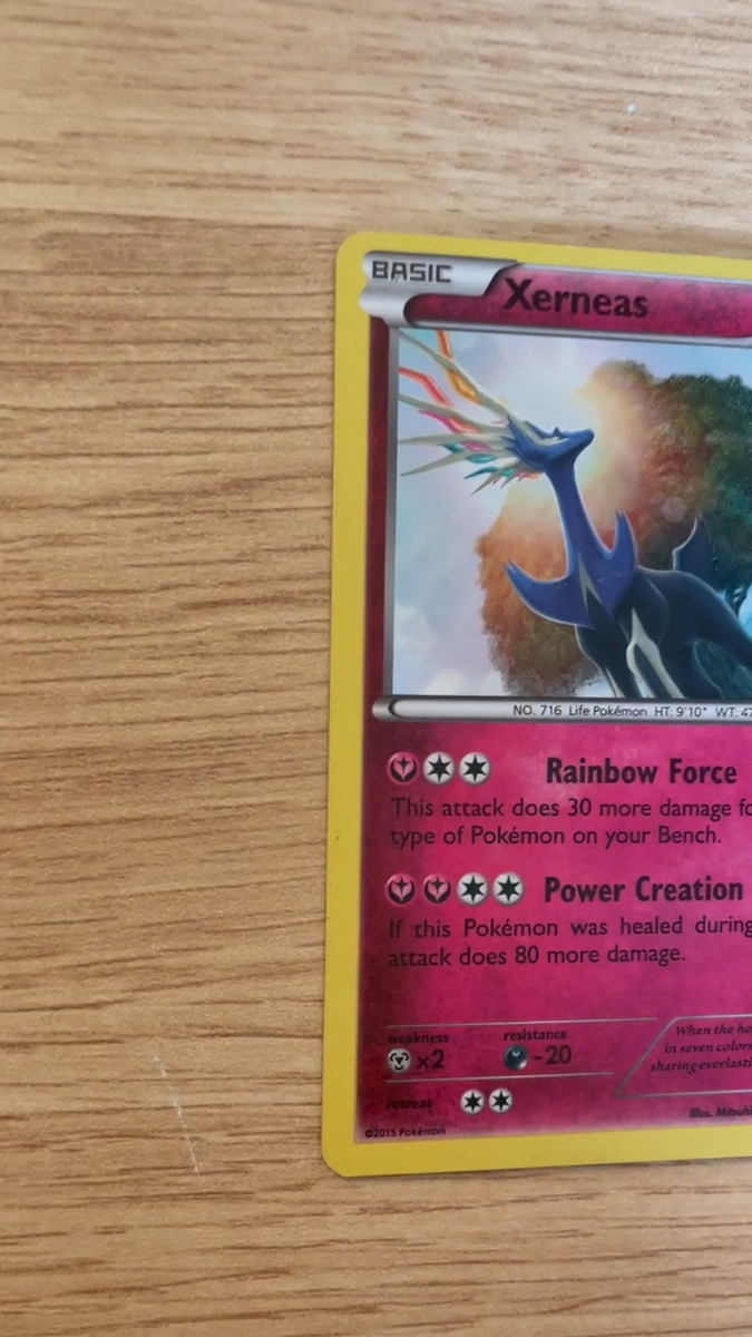 Pokemon 2015 Xerneas XY BREAKthrough Holo Rare Card 107/162 Basic