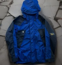Mountain Hardwear Parka Jacket M Blue 90s Overcoat Hooded Outerwear Colorado