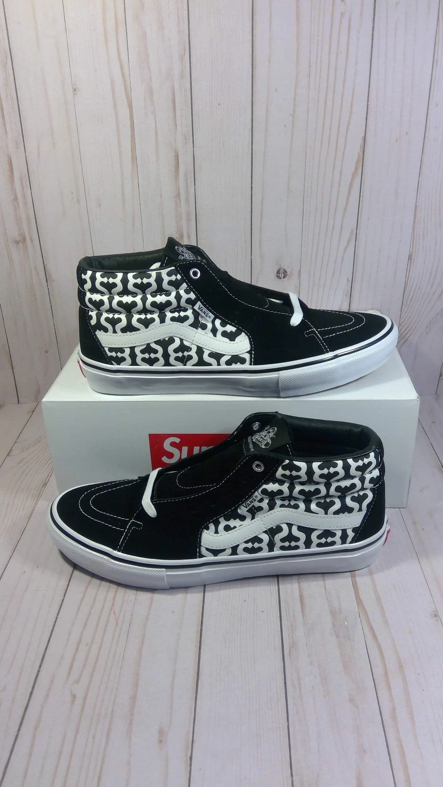 VANS SKATE GROSSO MID   LOGO MONOGRAMME SUPRÊME S NOIR   TAILLE HOMME 12