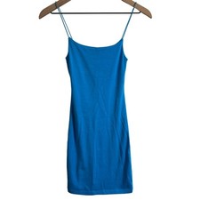 Zara Blue Sleeveless Mini Bodycon Dress Size Small 