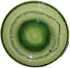 Vintage 20" Crackle Glaze Studio Art Pottery Platter Brilliant Green