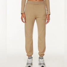 NEW Babaton Rodin Knit Jogger Pants Gold Camel High Rise Aritzia 76018 Womens M