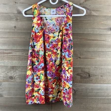 CAbi Womens Tank Top Luisa Floral Racerback 5045 Beachy Size Medium