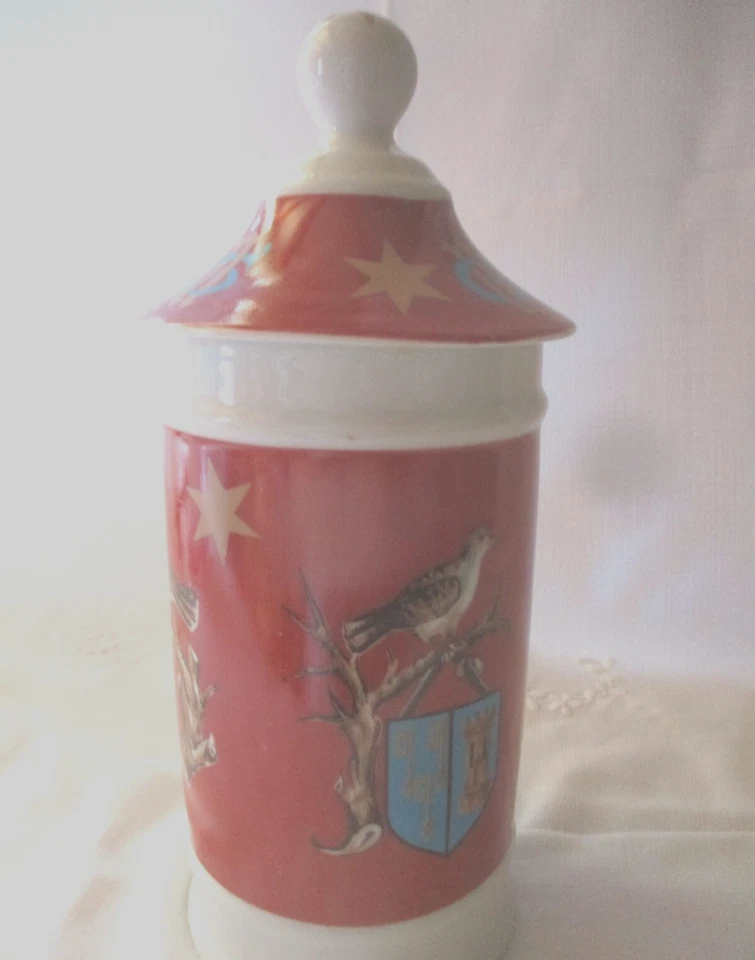 ANCIEN POT A PHARMACIE APOTHICAIRE PORCELAINE LIMOGES -HOSTEL DIEU DE BEAUNE TBE - Photo 3/4