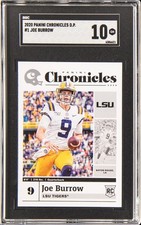 2020 PANINI CHRONICLES DRAFT PICKS BLACK #1 JOE BURROW SGC 10 GM