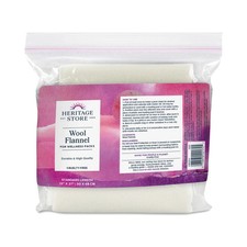 HERITAGE STORE Wool Flannel Castor Oil Pack Reusable Natural Unbleached 12x27